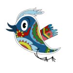 colorful twitter bird